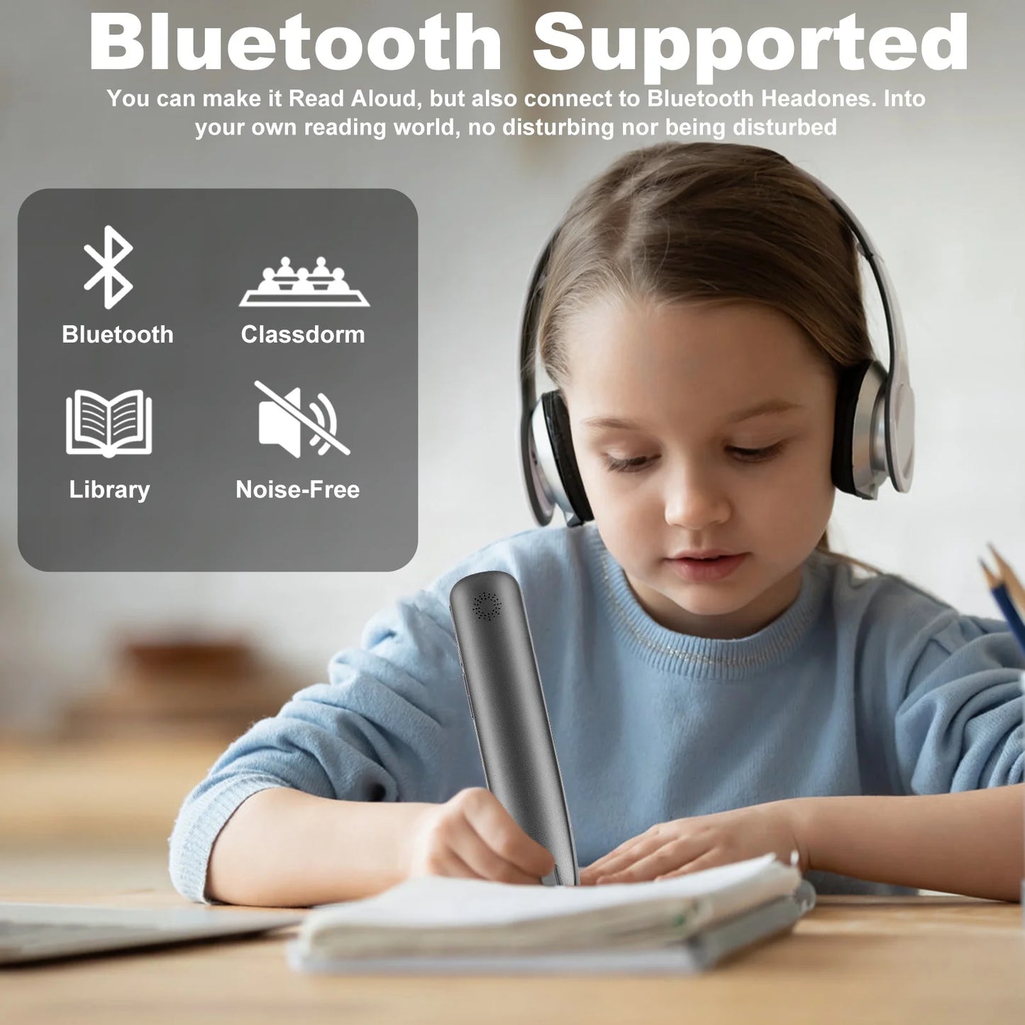 Transform Your Reading Experience with the Smart Translation Scanning Pen - The Ultimate Bluetooth & WiFi Text-to-Speech Reader for Dyslexia, Featuring 131 Language Translation for Students, Travelers, and Professionals