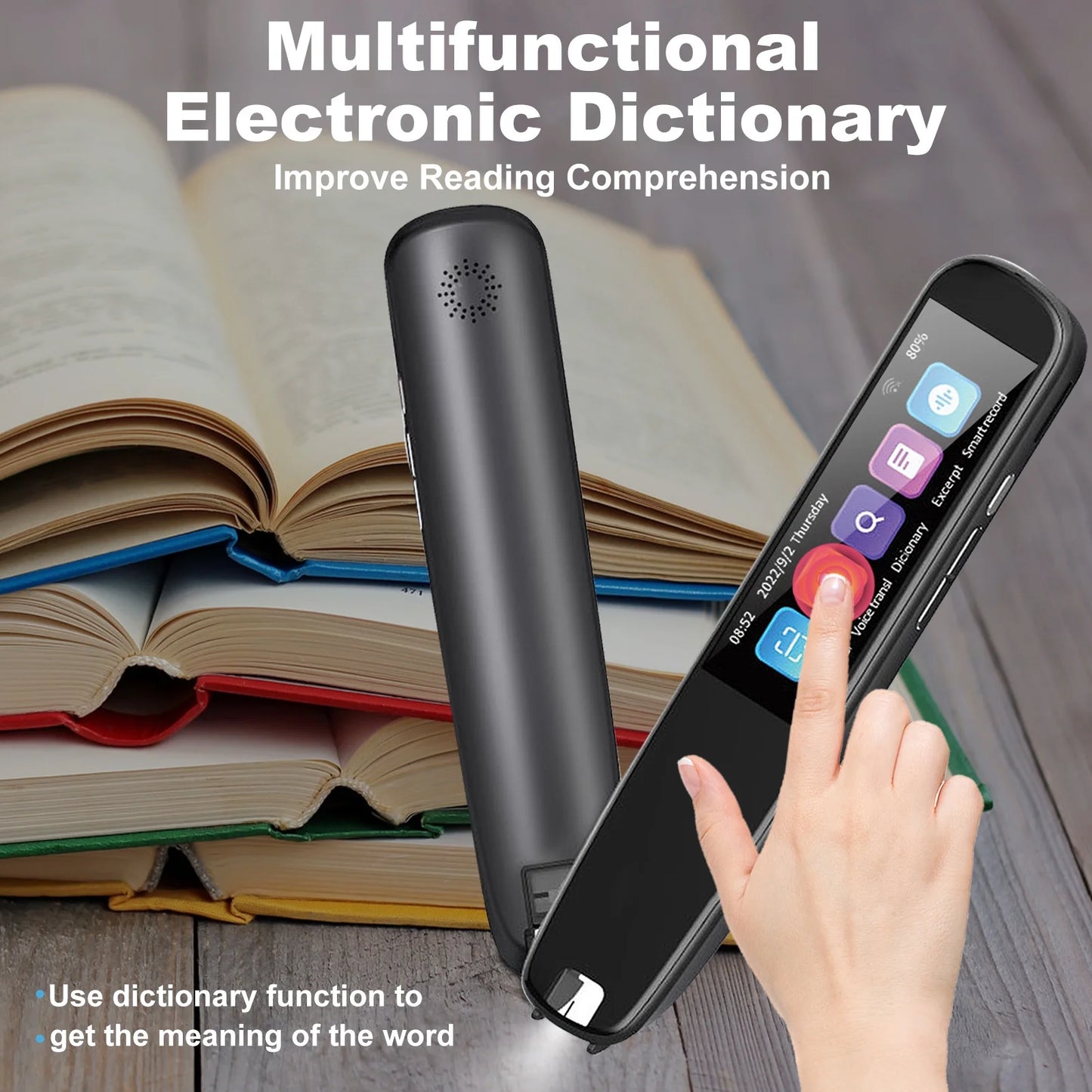 Transform Your Reading Experience with the Smart Translation Scanning Pen - The Ultimate Bluetooth & WiFi Text-to-Speech Reader for Dyslexia, Featuring 131 Language Translation for Students, Travelers, and Professionals