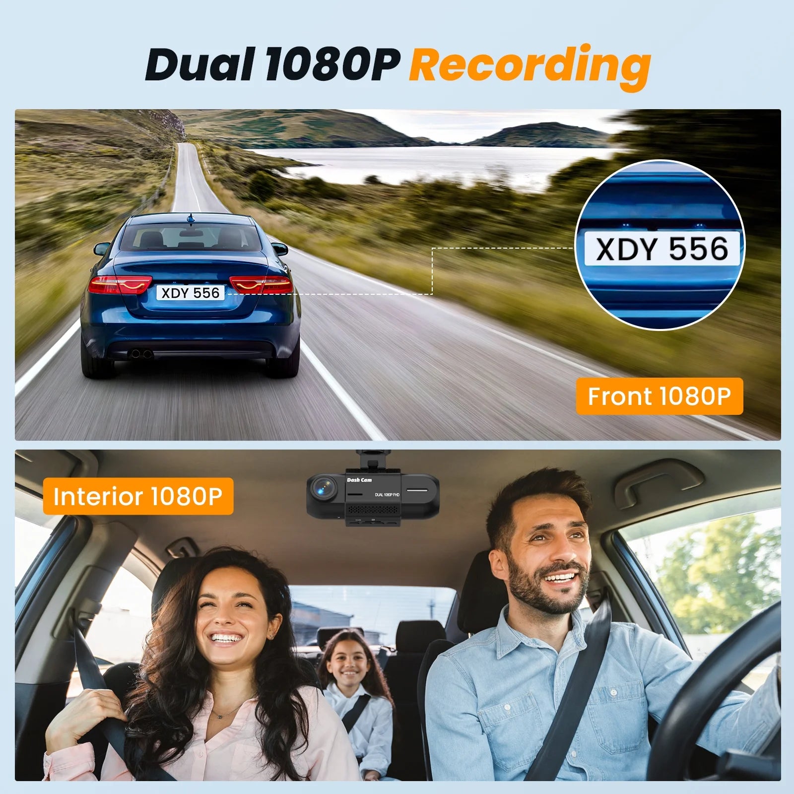 Experience Unmatched Safety with the NEXPOW Dual Dash Cam - 1080P Front and Inside Camera with Night Vision, 24-Hour Parking Monitor, and 32GB Card Included